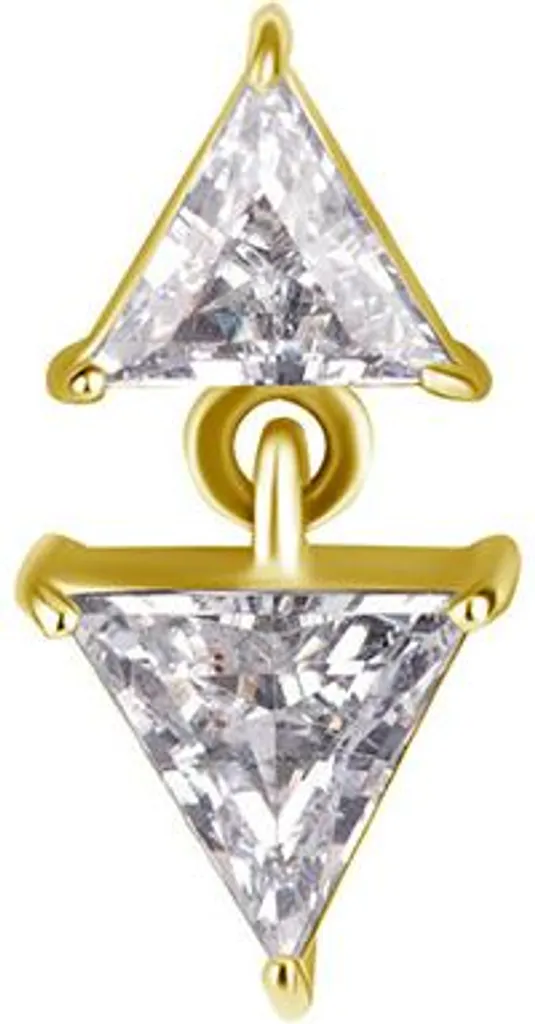 Capuchon CoCr Push-In doré triangles zircone : fini les bijoux qui se dévissent