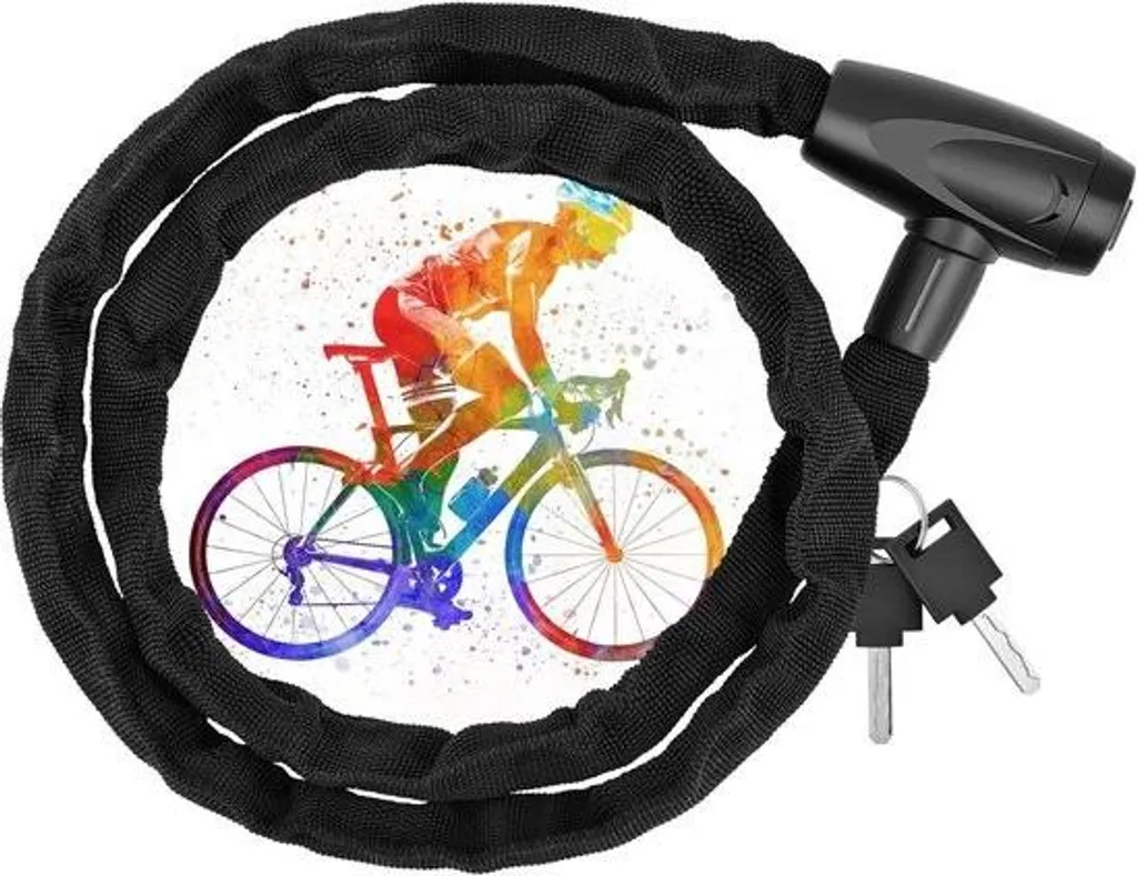 Antivol vélo haute sécurité noir à code 5 chiffres en acier renforcé