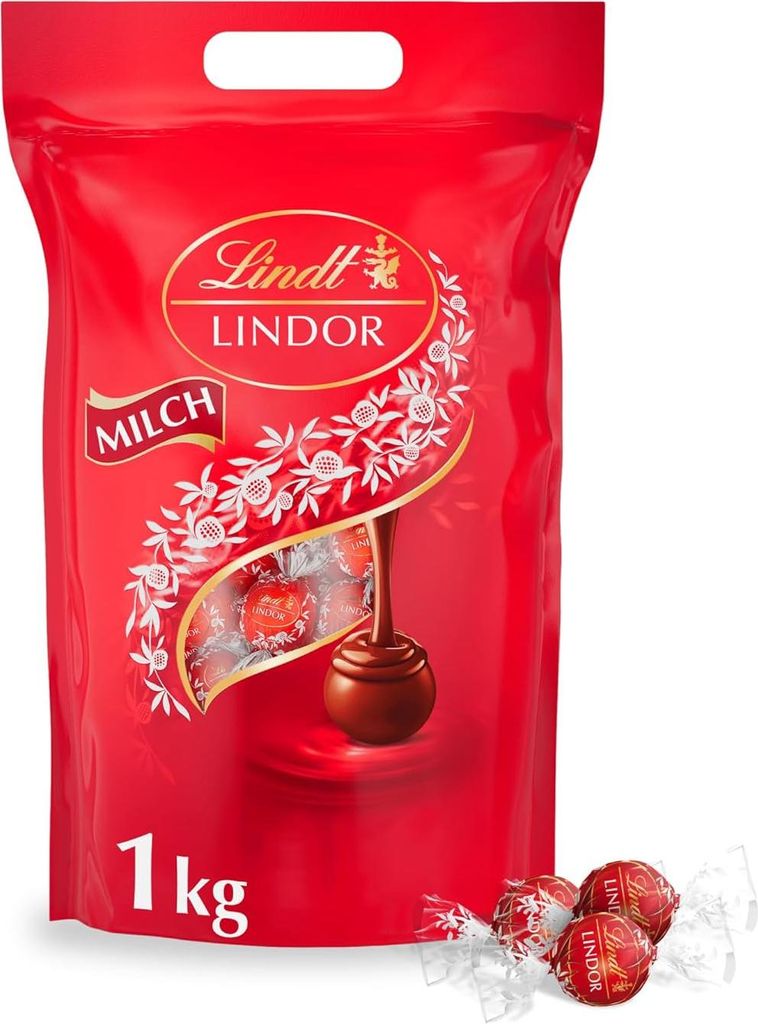 Lindt Lindor Milch 78 Stück - 1 kg Beutel Produktbild 