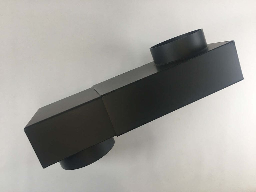 Kastenknie DN 120 Auszug 335-470 mm Flachknie verstellbar Produktbild 