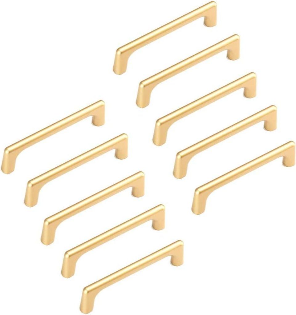 Gold gebürsteter Möbelgriff - 10 Stück - 96mm