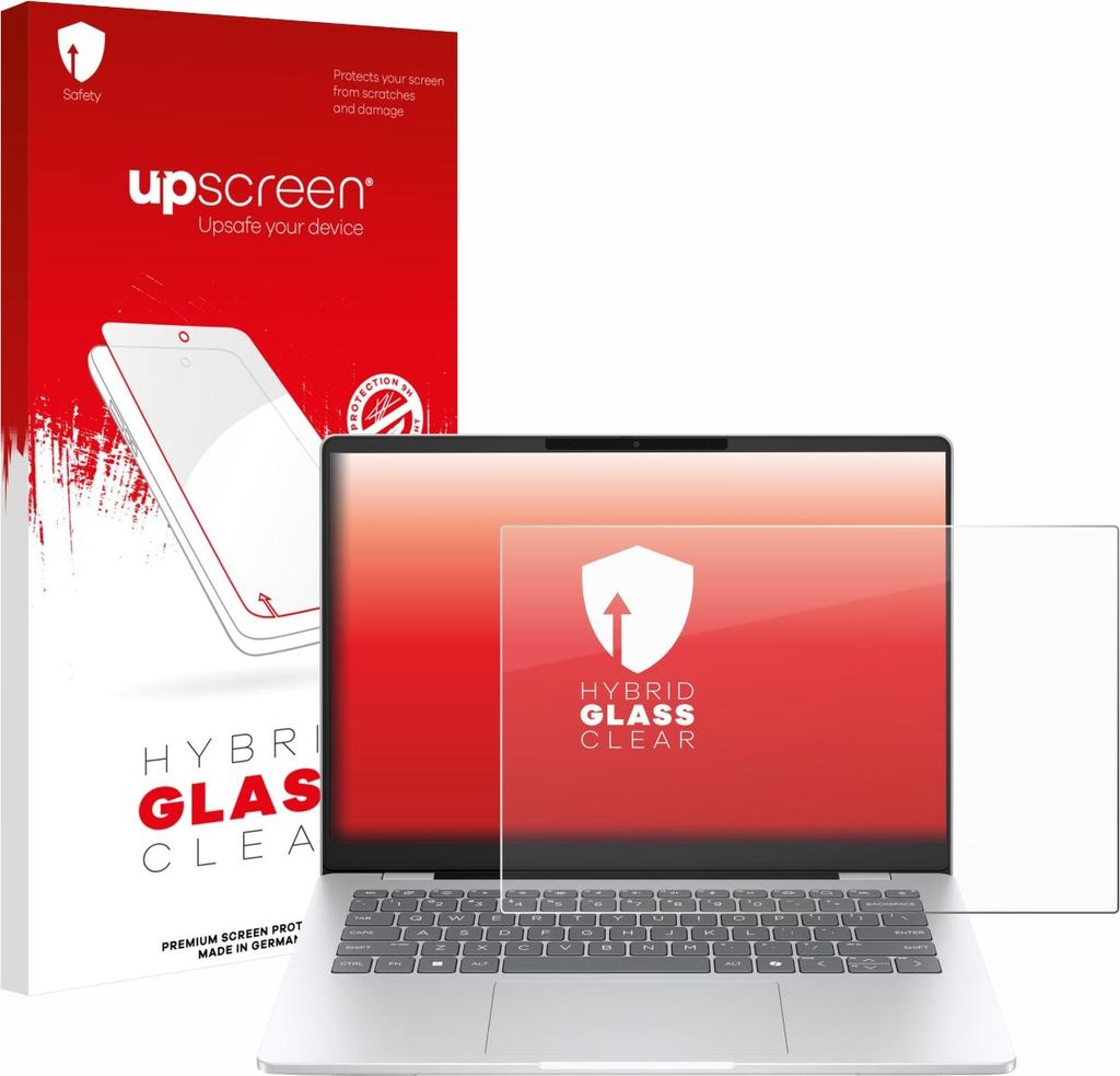 upscreen Schutzglas für HP OmniBook 7 14" Laptop AI Schutzfolie Panzer Folie Glas Display Schutz klar