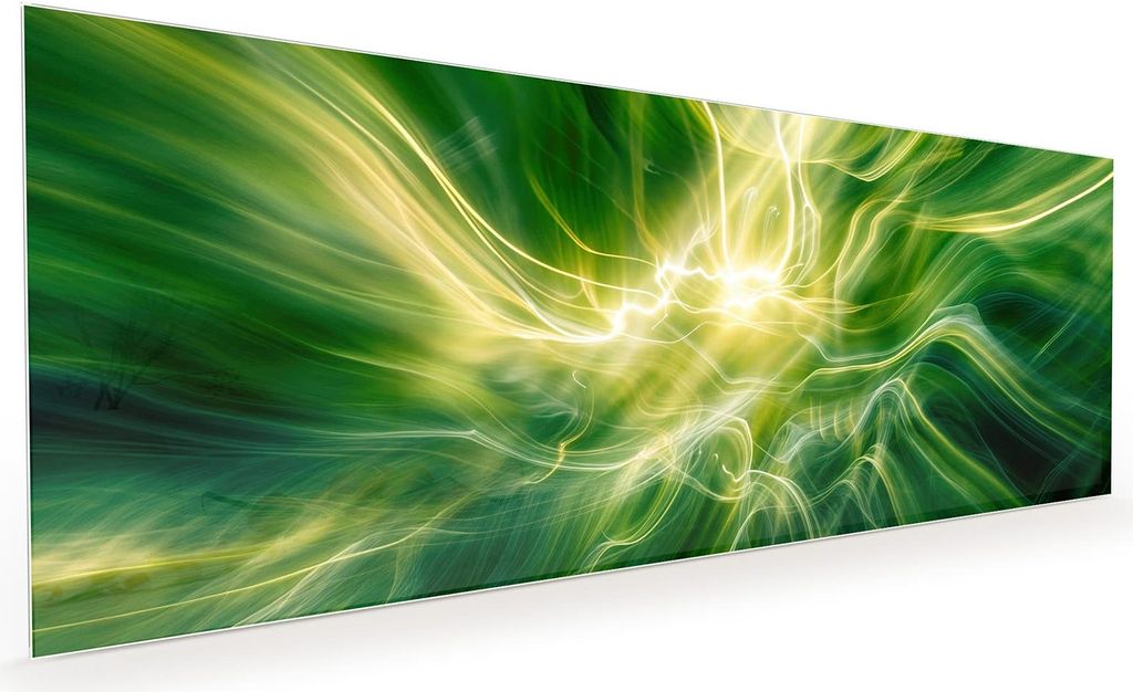 Küchenrückwand Spritzschutz Glas mit Motiv Leuchtendes Glühen 40 x 40 cm