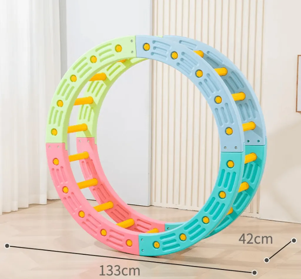 Roue d'exercice Cercle Pastel - Surface Antidérapante et Mousse Douce - 4