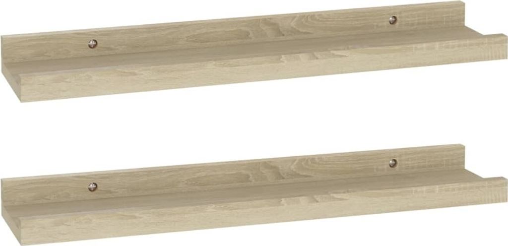 Wandregale 2 Stk. Sonoma-Eiche 40 x 9 x 3 cm