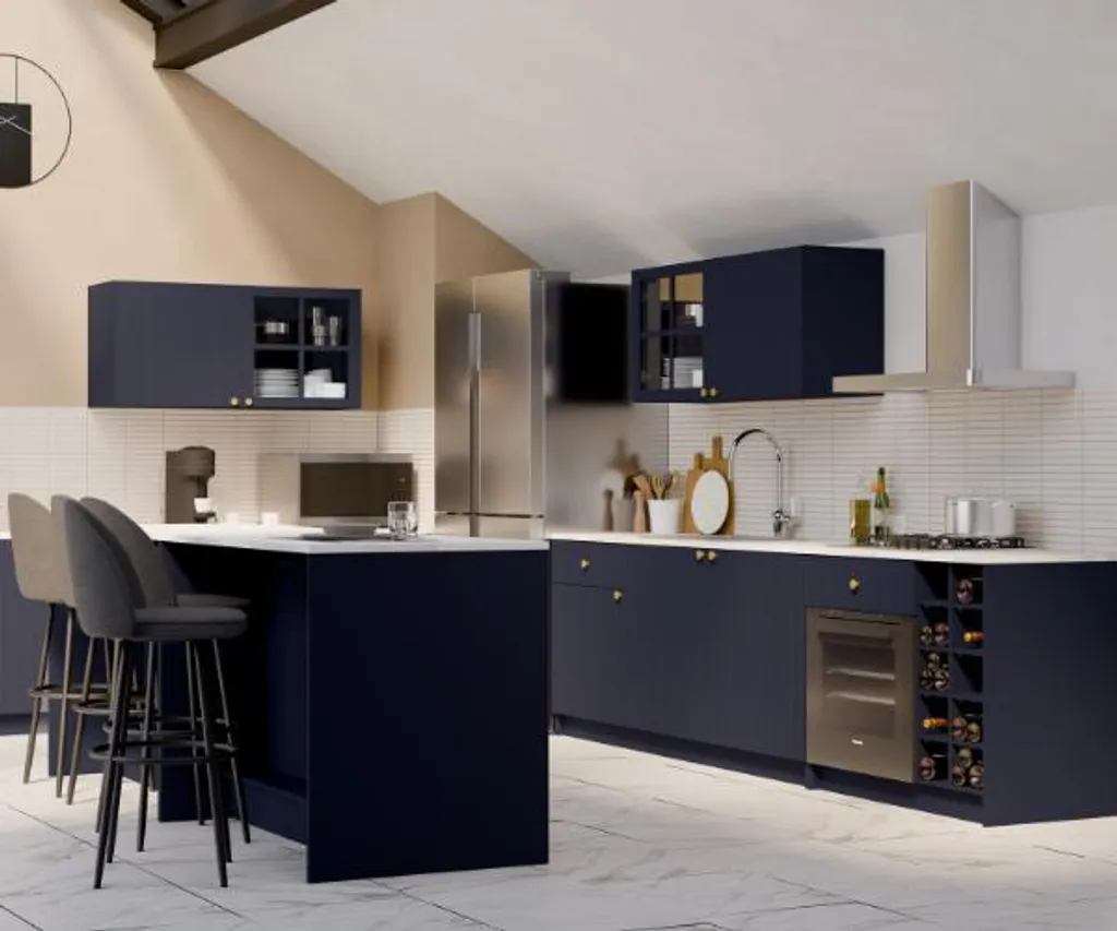 Ilot de Cuisine Central CHESTER 120cm Meuble de Rangement Multifonction - 12