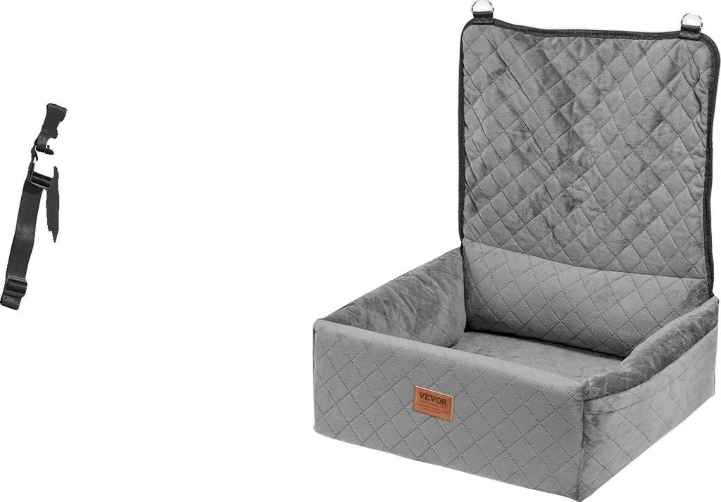 Seggiolino Auto Cane Design Deluxe | Grigio Antracite Sfoderabile Large