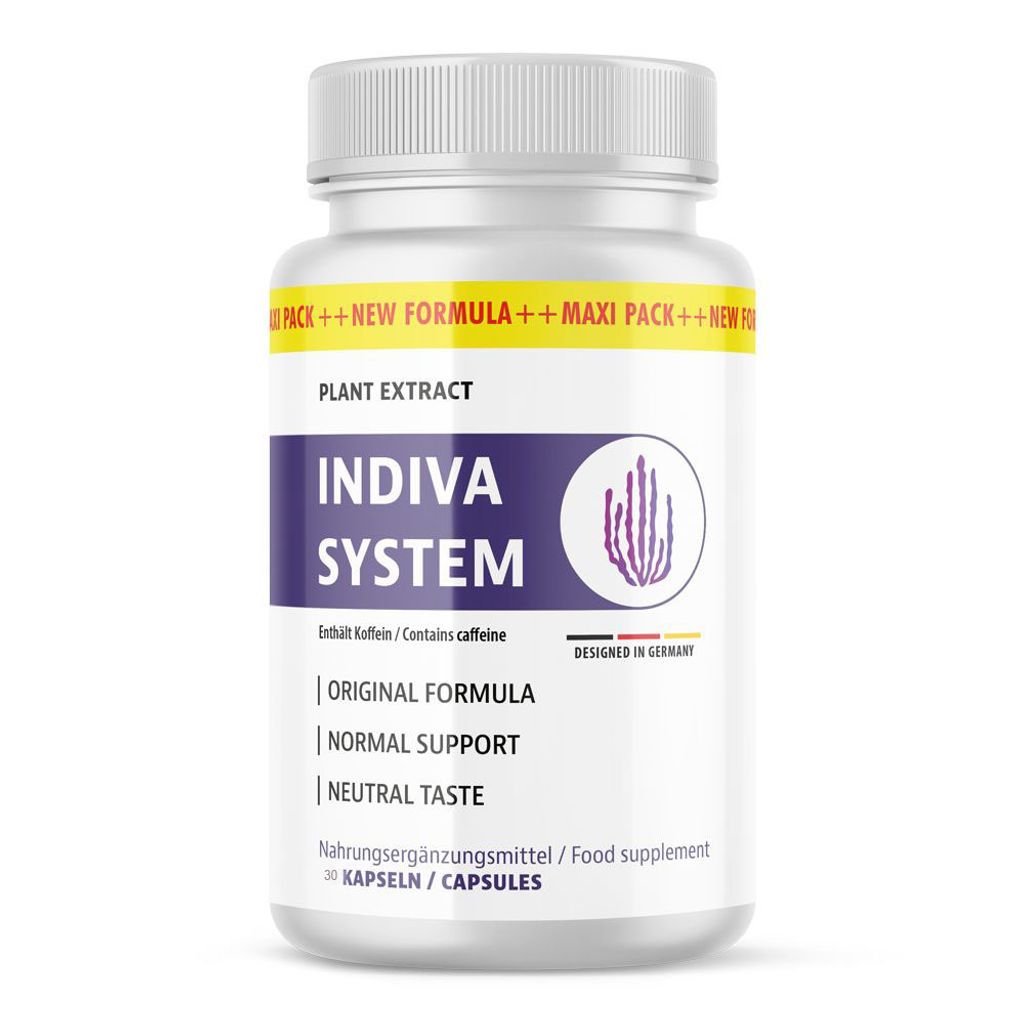 Indiva System – Nahrungsergänzungsmittel mit Pflanzenextrakten, Vitaminen und Mineralstoffen (30 Capsules)