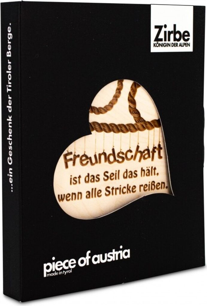 Zirbenherz Mini Freundschaft ist das Seil ... Produktbild 