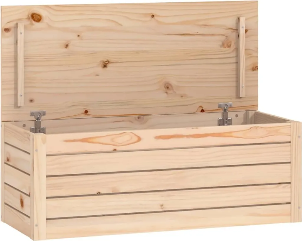 Cassapanca Porta Giochi The Living Store 89cm in Pino Naturale Sicuro - 3