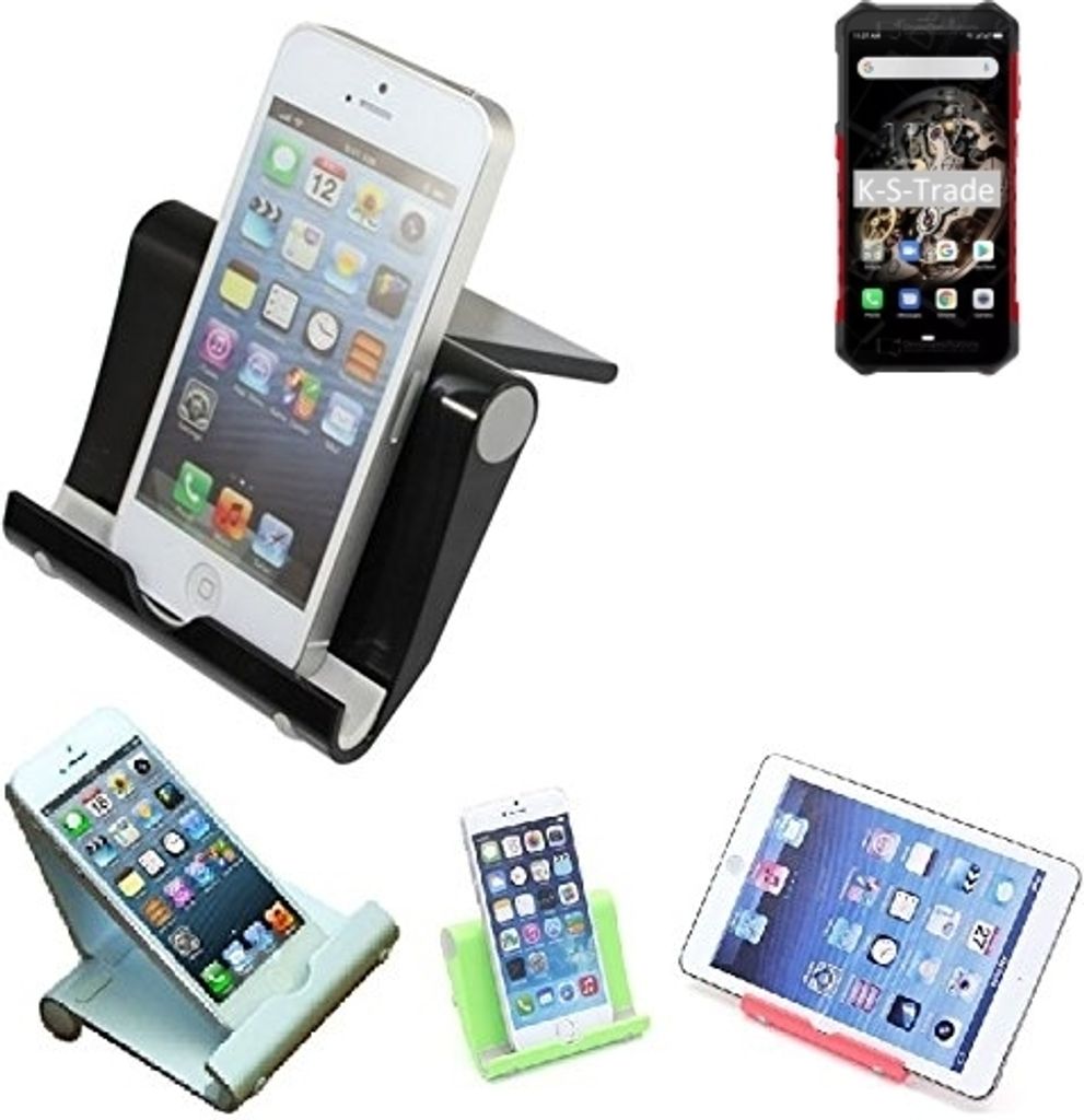 K-S-Trade Handy-Ständer kompatibel mit Ulefone Armor X5 faltbarer Tischständer Smartphone Tablet Halterung Reise