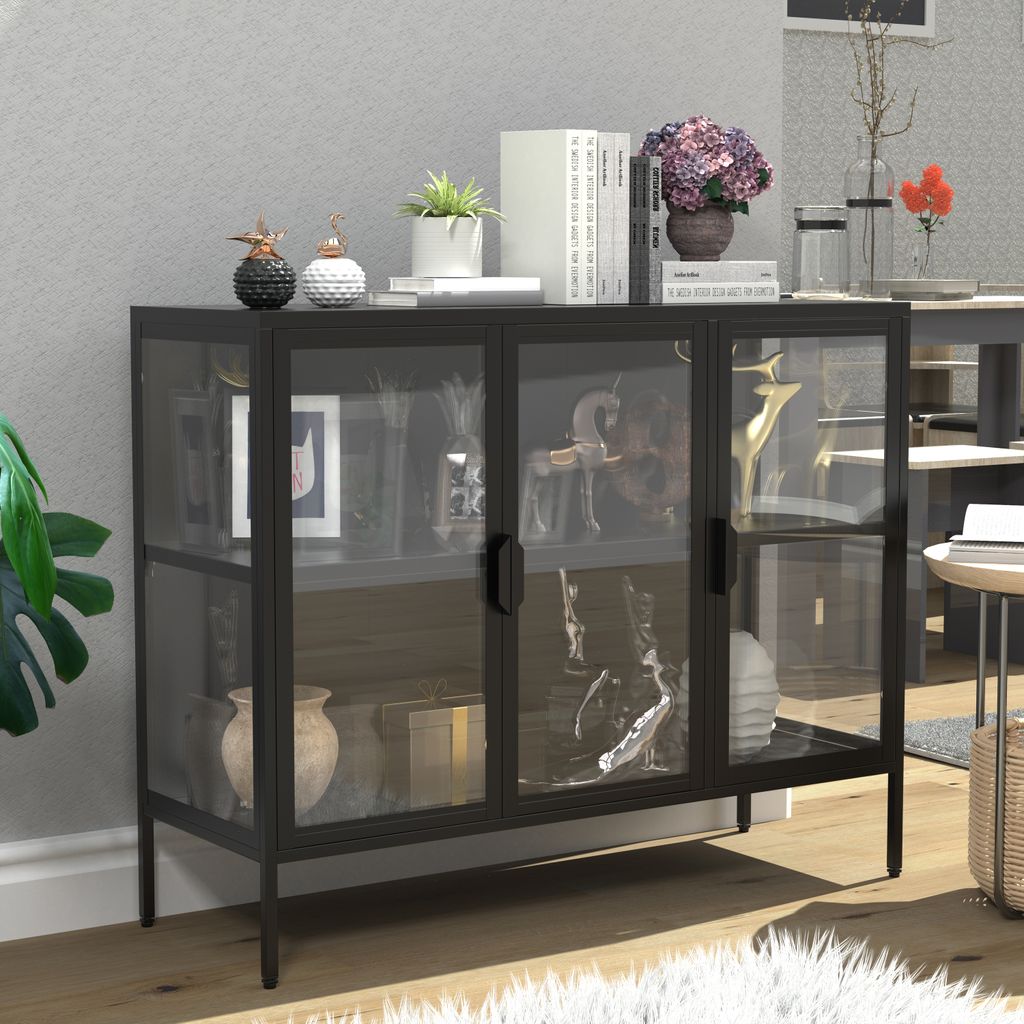 VCM Glasvitrine stehend | Vitrine Glas mit Produktbild 