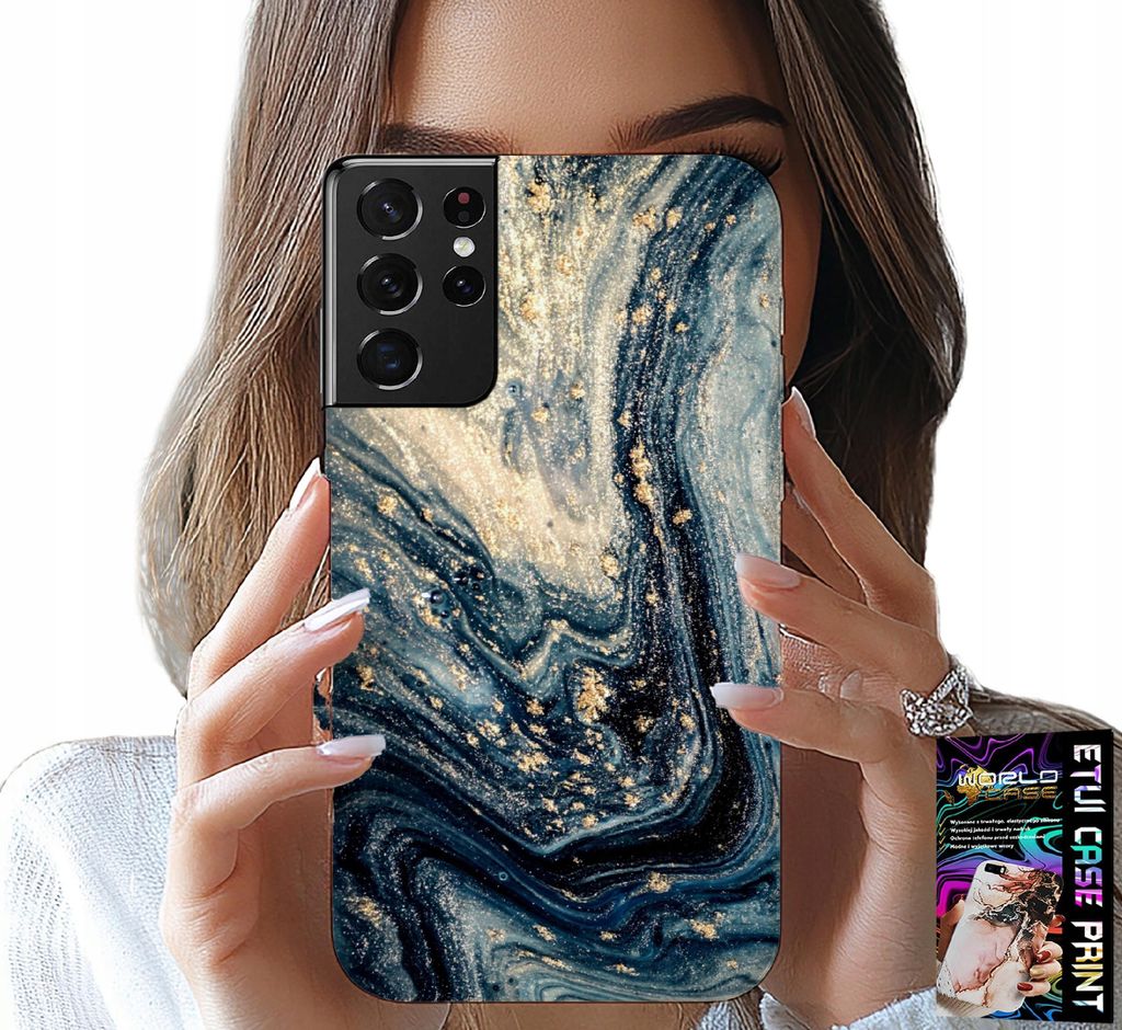 ETUI FÜR SAMSUNG GALAXY S21 Ultra - STONE ELEGANT DESIGN HÜLLE