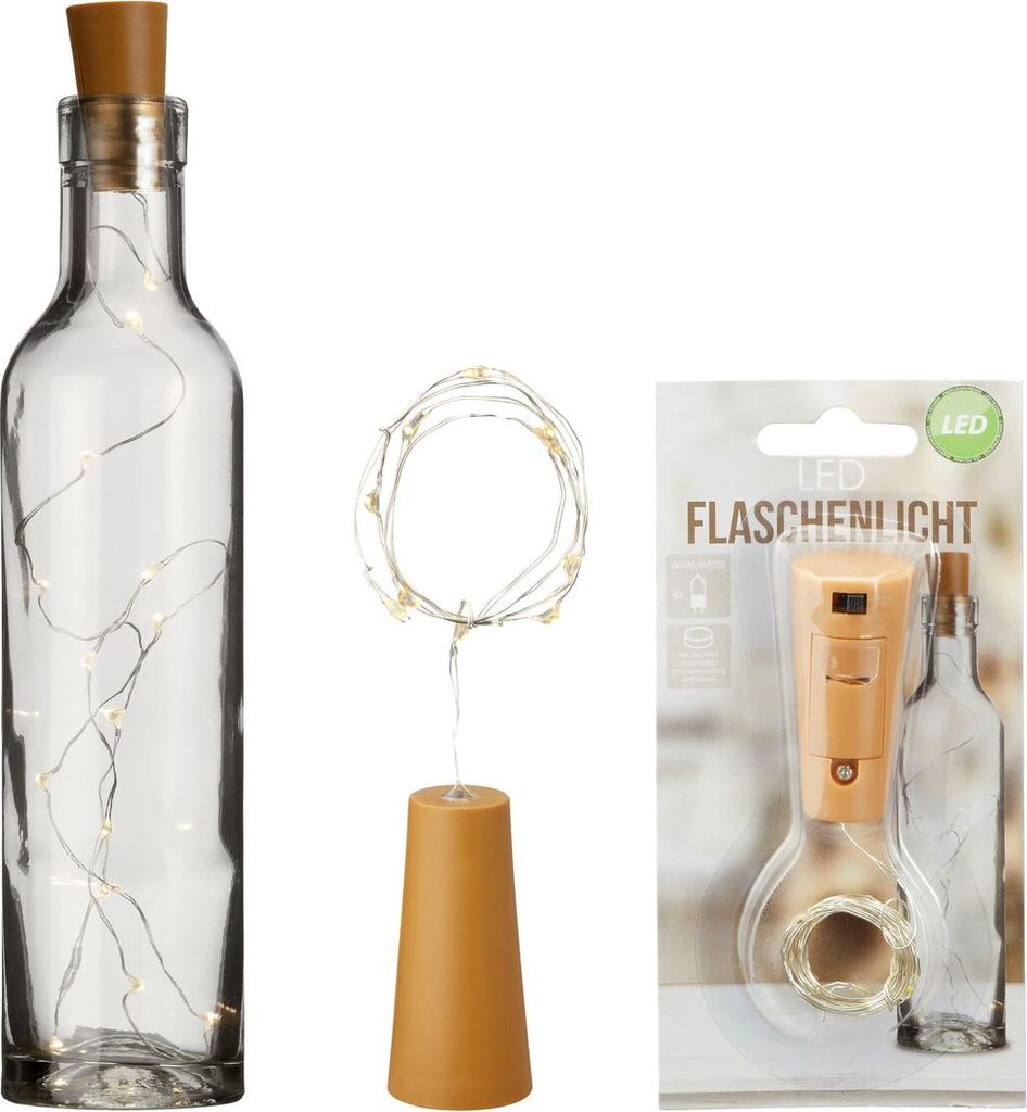 LED Flaschenlicht mit 8 LED, ca. 50cm lang
