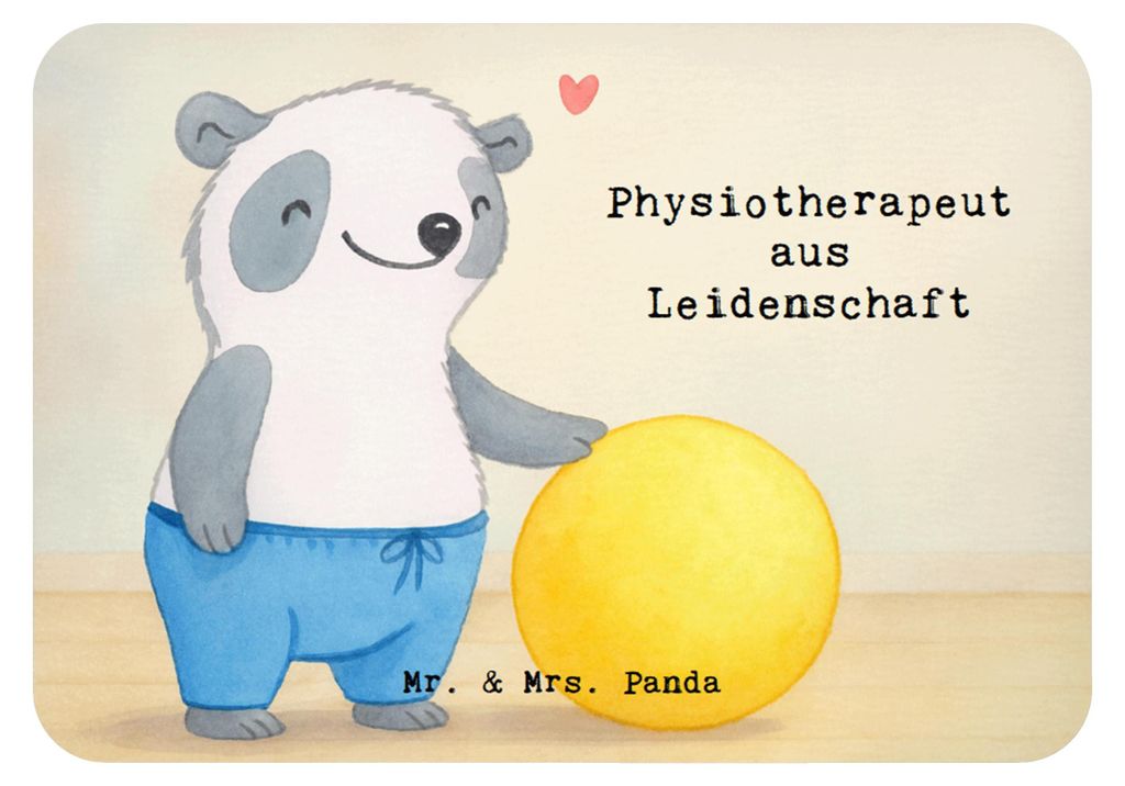 Mr. & Mrs. Panda tafelmagnet Physiotherapeut Leidenschaft Design - Weiß - Geschenk, zettelhalter, whiteboardmagnet, haftmagnet, magnet, Firma, Kü...