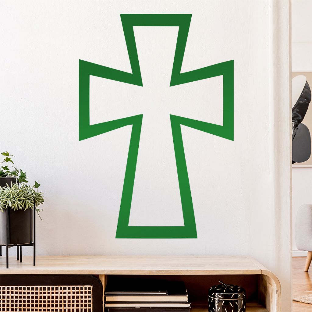Byzantinisches Kreuz II Wandtattoo Wandaufkleber Wall Sticker - Dekoration, Küche, Wohnzimmer, Schlafzimmer, Badezimmer