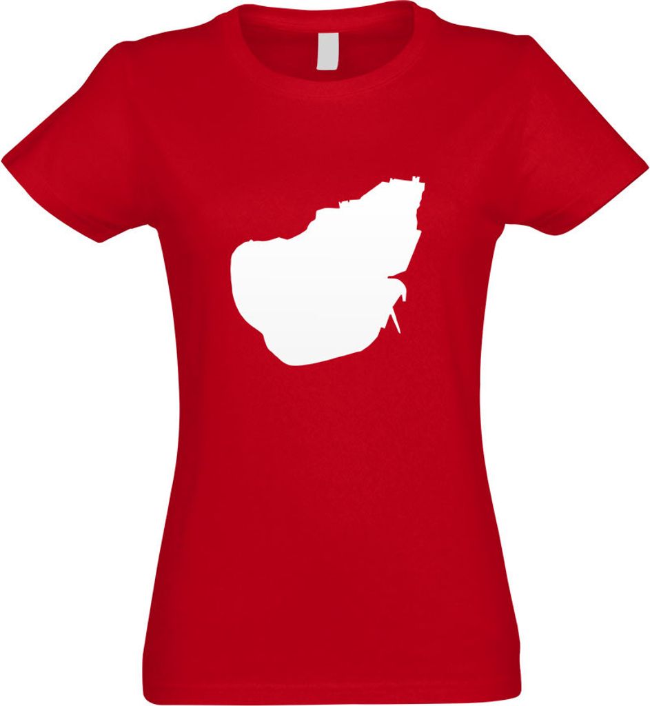 Kiwistar - T-Shirt tailliert - Damen - rot - Pellworm - Deutschland - Insel - mit Motiv Bedruckt - Funshirt Design - Sport - Freizeit - Damen - S
