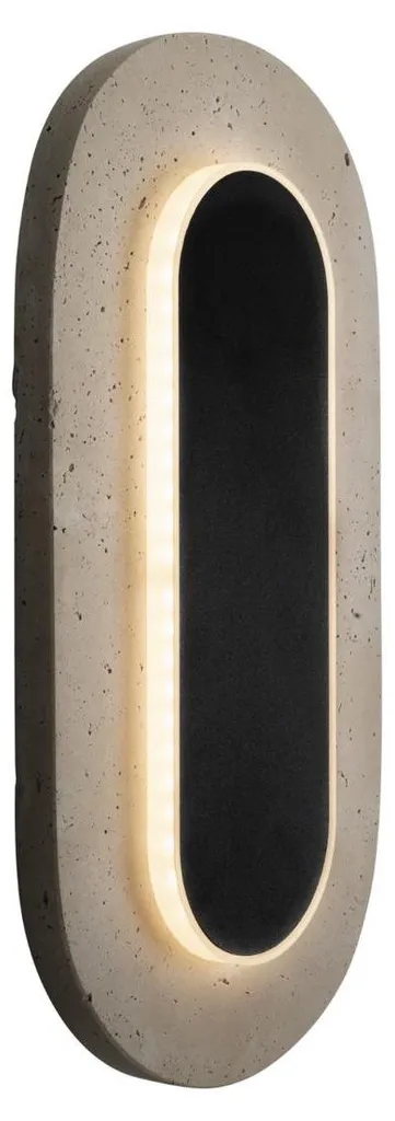Applique murale LED Travertino Maxlight en pierre naturelle 30cm 10W