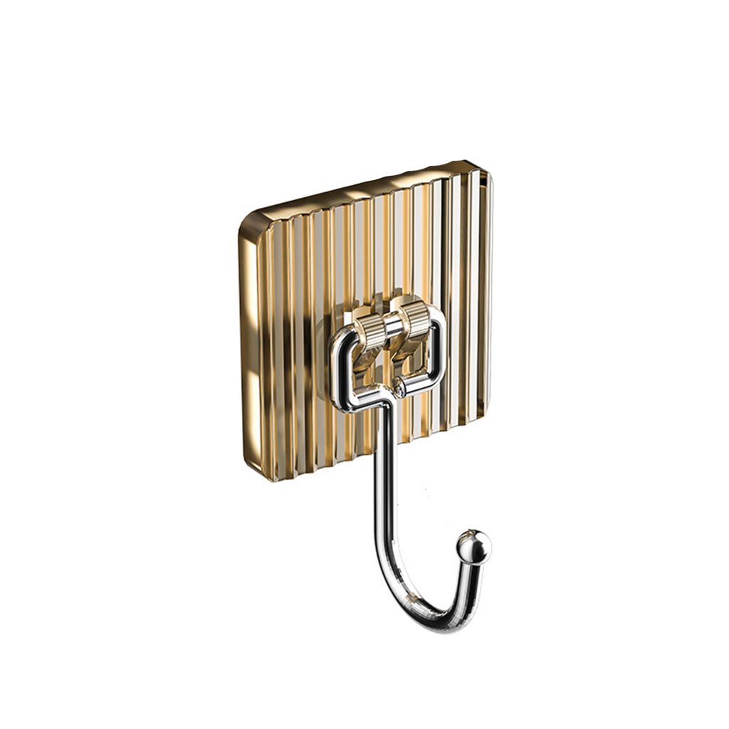 1/5pcs Hanging Hakenstempel selbst kleber Edelstahl Badezimmer Wandtuch Kleidung Aufbewahrung Haken täglich Gebrauch-Golden ,Größen:1pc