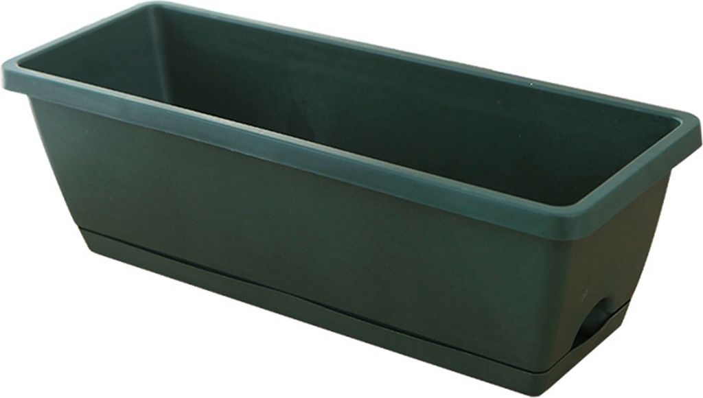 Gemüse -Pflanzer großer Kapazität Bruchsicherer Aufprallfestigkeit Glattes Rand Abflussloch Design Rechteckig Blumentopf Fensterbänke Pflanzgef...