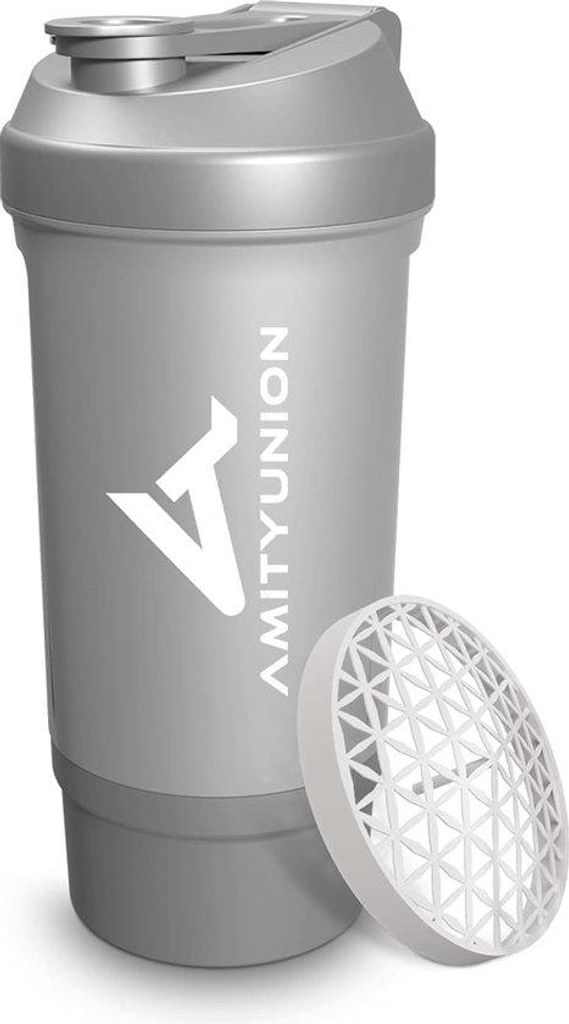 Protein-Shake-Mixer 900 ml BPA-freier Eimer mit Sieb und digitalem Gewichtsmesser für cremige Eiweiß-Shakes - Lekfrei - Trainings-Blender für Ei...