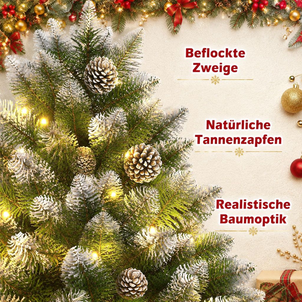 YARDIN PVC Weihnachtsbaum & Kunstweihnachtsbaum 210 cm