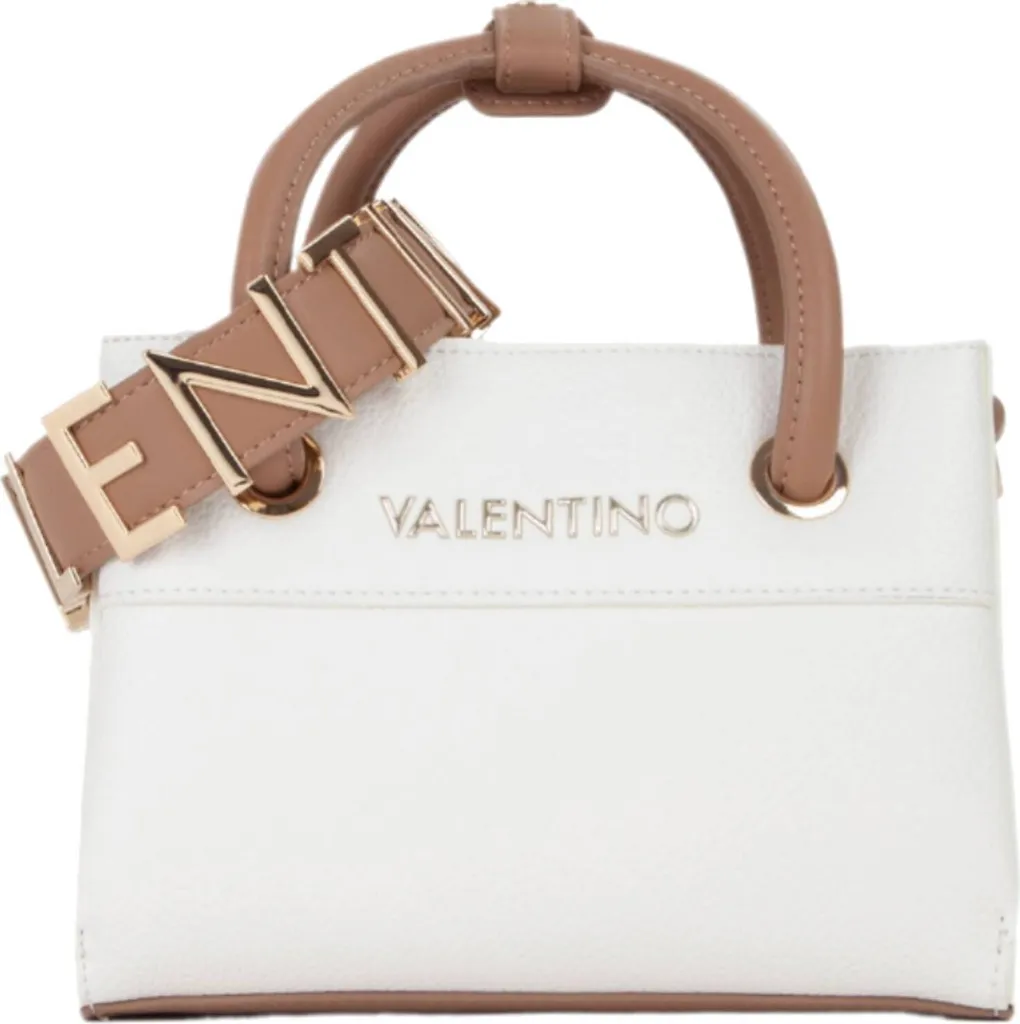 Valentino Alexia Tote S Bianco/Cuoio - Raffinatezza Quotidiana