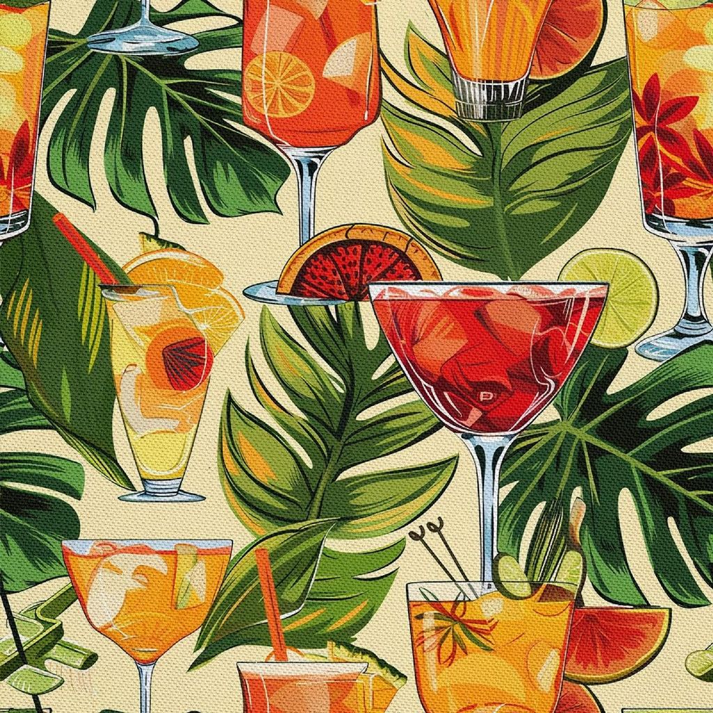 OUTDOOR DEKOSTOFFE OXFORD - Motiv Cocktail | DX8384