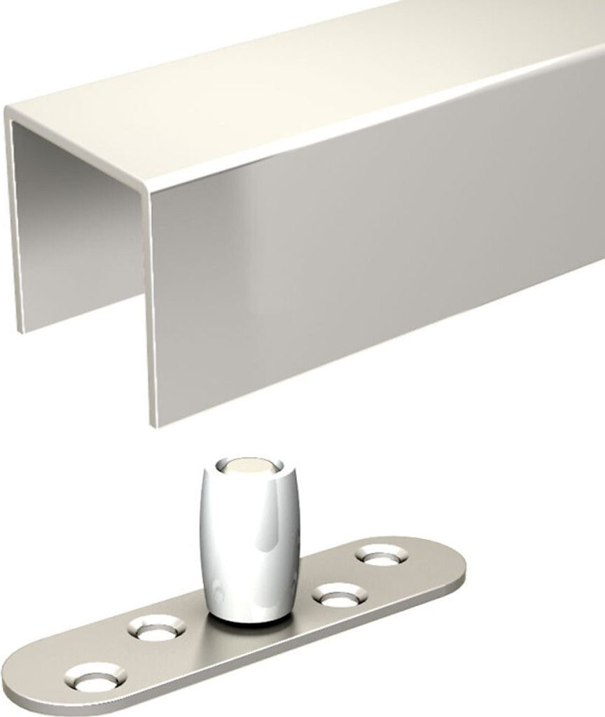 Führungsset U-Profil 17x25 mm L:150 cm und Bodenführung mit Produktbild 