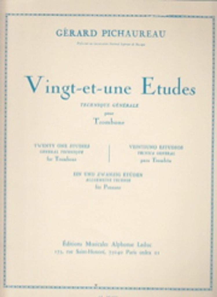 21 etudes pour trombone