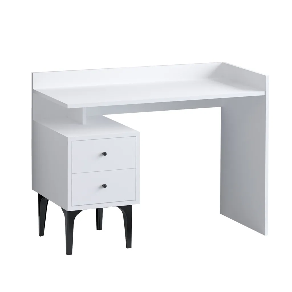 Bureau Compact Blanc Dow par Skye Decor - Finition Premium 100x80x45cm