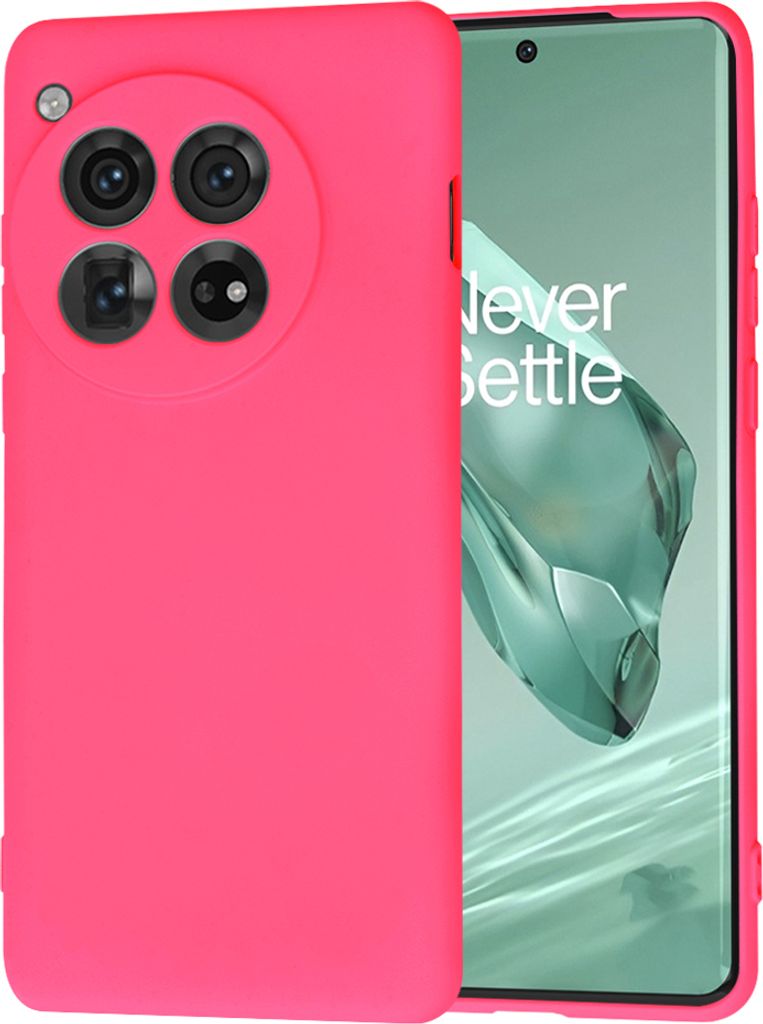 Techsuit Soft Flex Back Cover Hülle für OnePlus 12 - Heißes Rosa