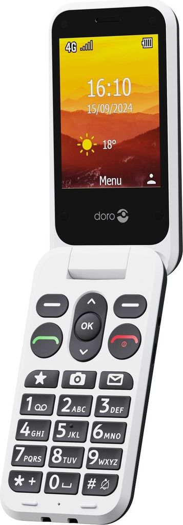 Doro Leva L31 7,11 cm (2,8") 142,7 g Schwarz, Weiß Feature-Telefon