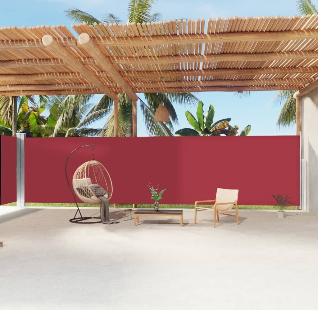 Maison Exclusive - Seitenmarkise Ausziehbar Rot 200x1200 cm