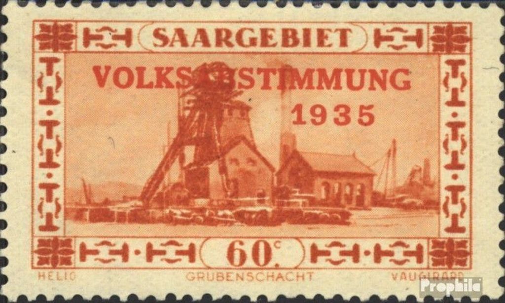 Briefmarken Saarland 1934 Mi 186 gestempelt Volksabstimmung 1935