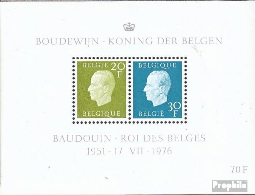 Briefmarken Belgien 1976 Mi Block45 (kompl.Ausg.) postfrisch König Baudouin