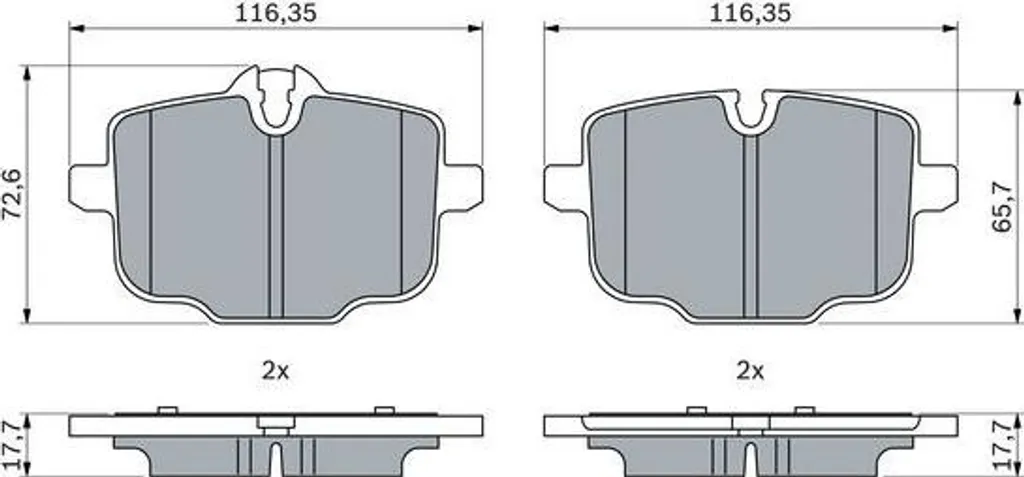 Jeu de plaquettes de frein à disque BOSCH pour BMW X3 G01 et X5 G05 G06