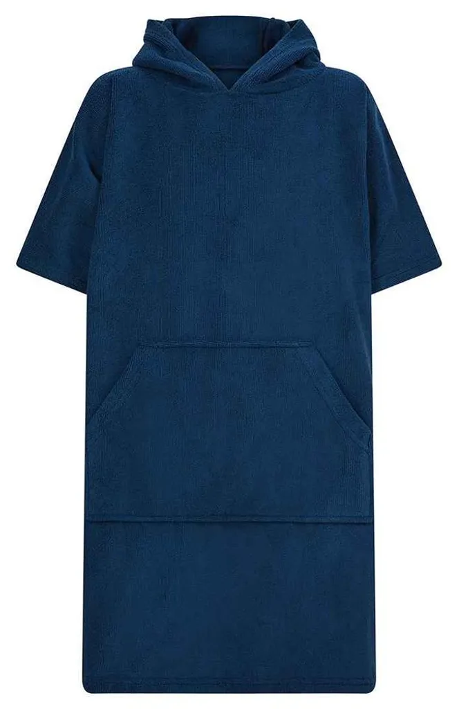 Poncho enfant absorbant LT5405 en éponge bleu marine avec capuche 6-9 ans