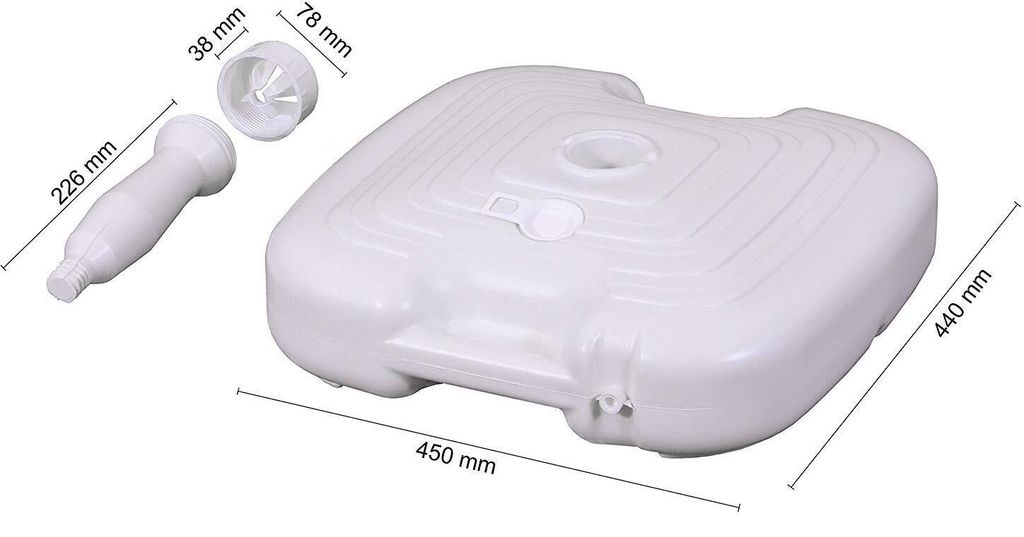 Supporto Schneider in PE, circa 20 litri, bianco  855-01 Immagine del prodotto 