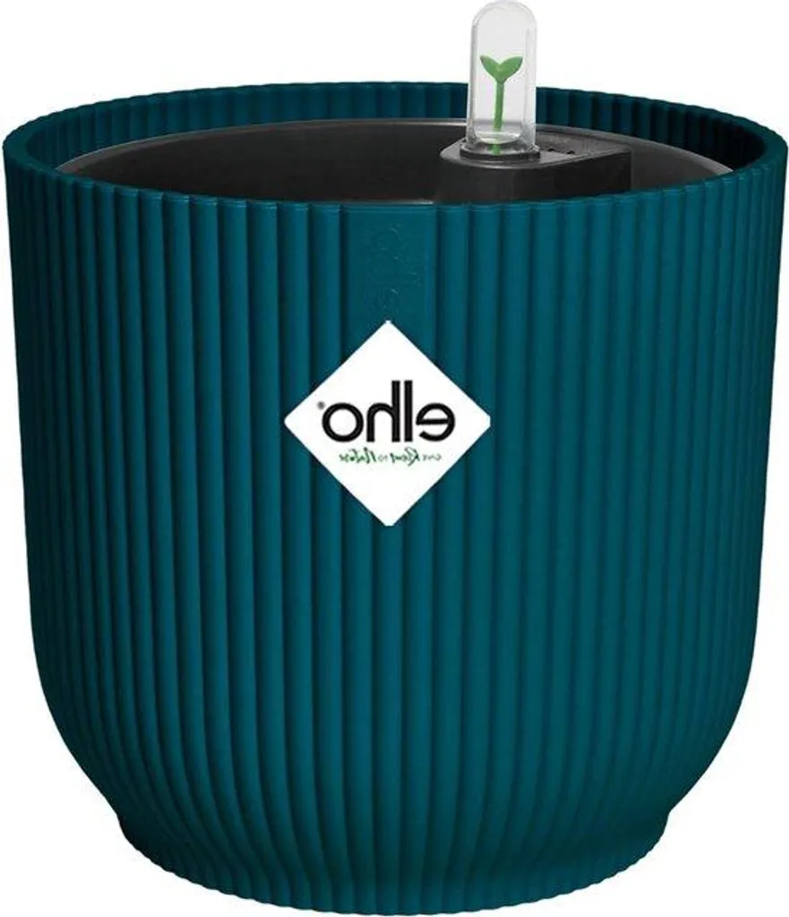Pot de fleurs rond pliable Ø 22 cm avec réserve d'eau en plastique recyclé
