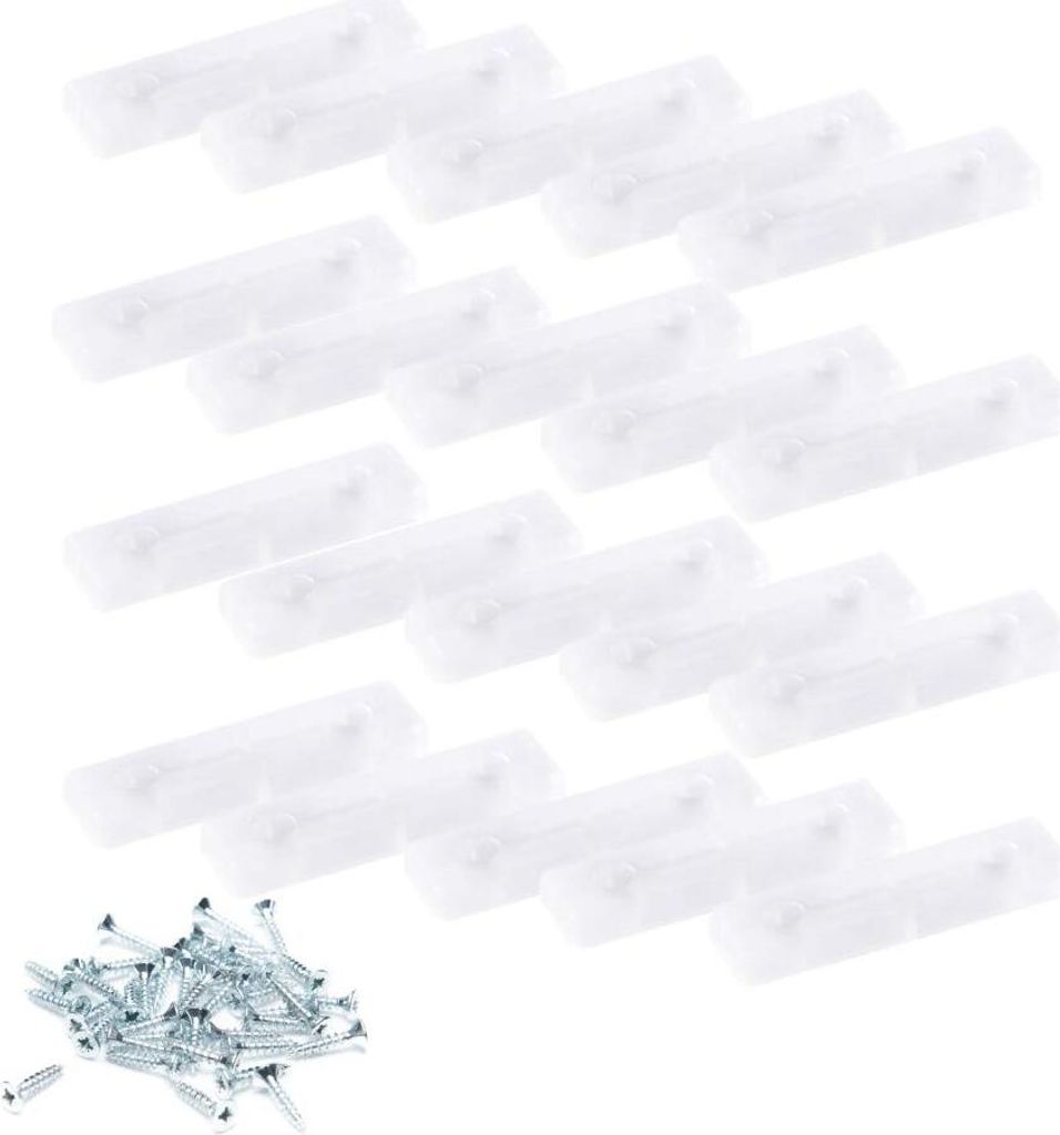 20x sossai Möbelgleiter in Transparent inkl. Schrauben 50x14x5mm Bodenabstandshalter Möbelpads Möbelfüße zum Anschrauben