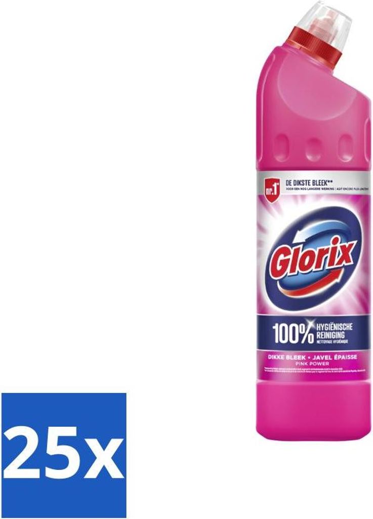 Glorix Bleek Pink Power 750 ml - Vorteilspack - 25 Stücke