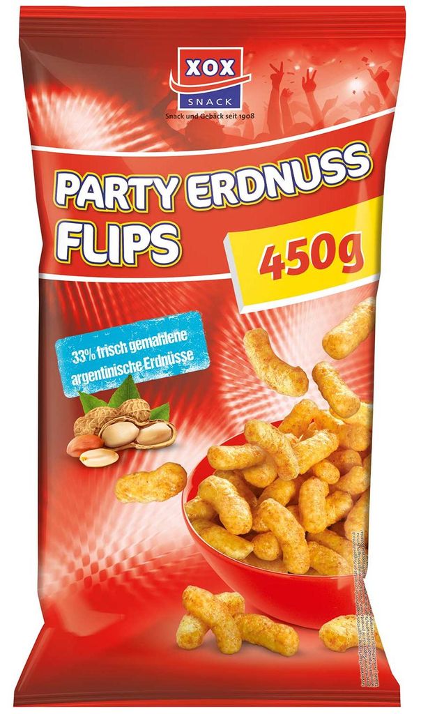 XOX Party Flips Peanut Style chrupiąca przekąska ze Zdjęcie produktu 