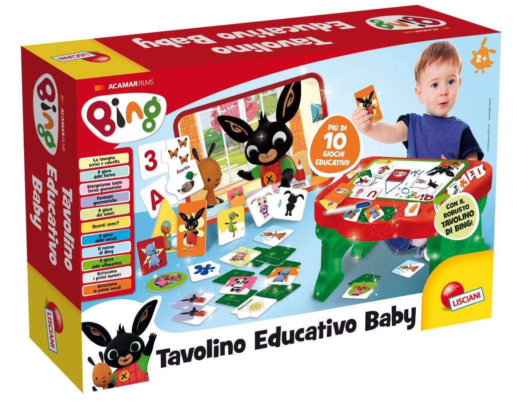 A product box for a children's educational toy featuring characters from the Bing cartoon.