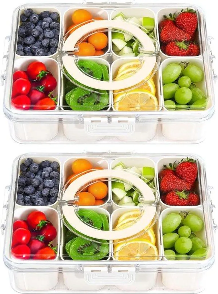 Plateau de pique-nique avec couvercle protecteur pour fruits frais