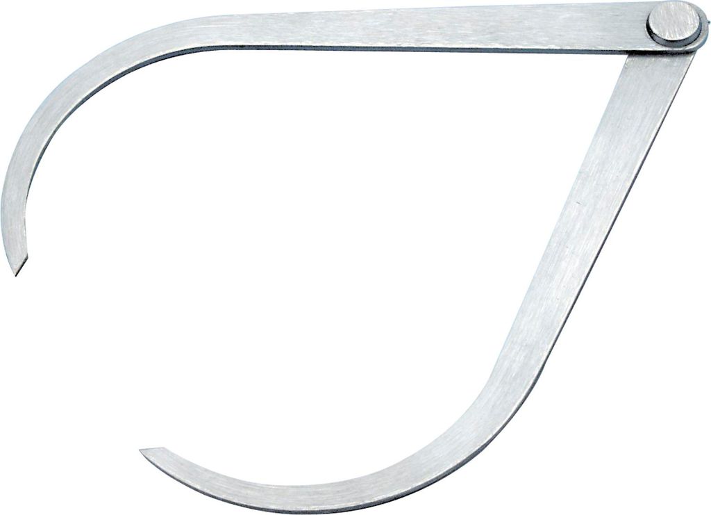 Stahl-Greifzirkel 300 mm, geschliffen, poliert, starkes Nietscharnier