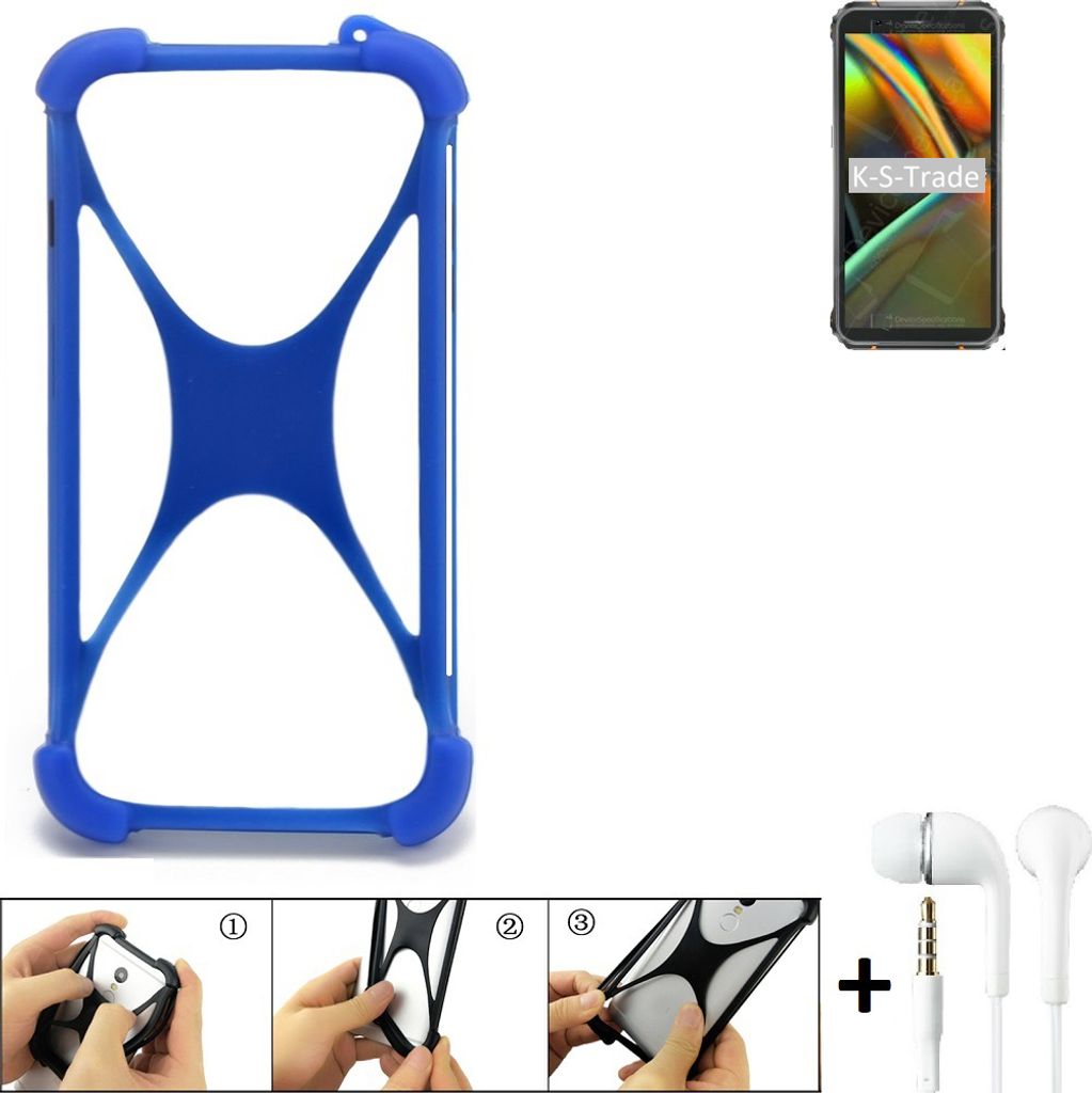 Handy Hülle kompatibel mit Blackview BV5100 Bumper Schutzhülle Silikon Schutz Hülle Cover Case Silikoncase Silikonbumper TPU Softcase Smartphone,