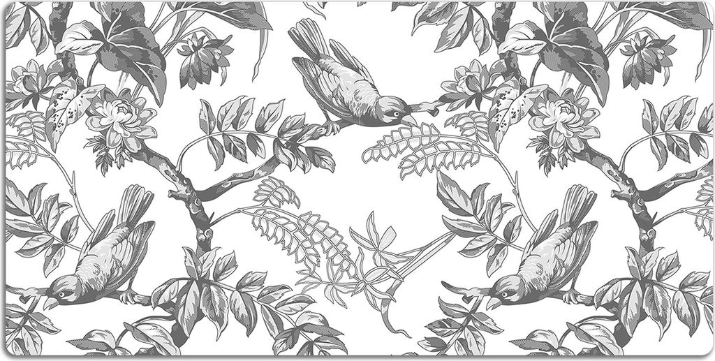Schreibtischmatte Tischunterlage 120x60 cm Mauspad - Graue Vögel