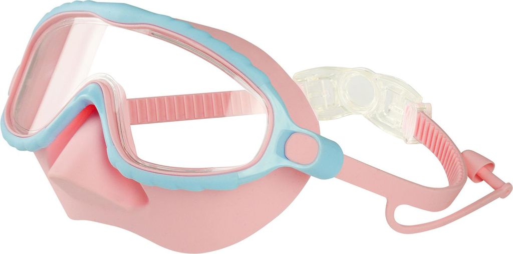 Schwimmbrille für Kinder, auslaufsicher, Schnorchel-Gesichtsschutz mit Nasenabdeckung und elastischem Band, beschlagfrei, UV-Schutz, Schwimmbrille...