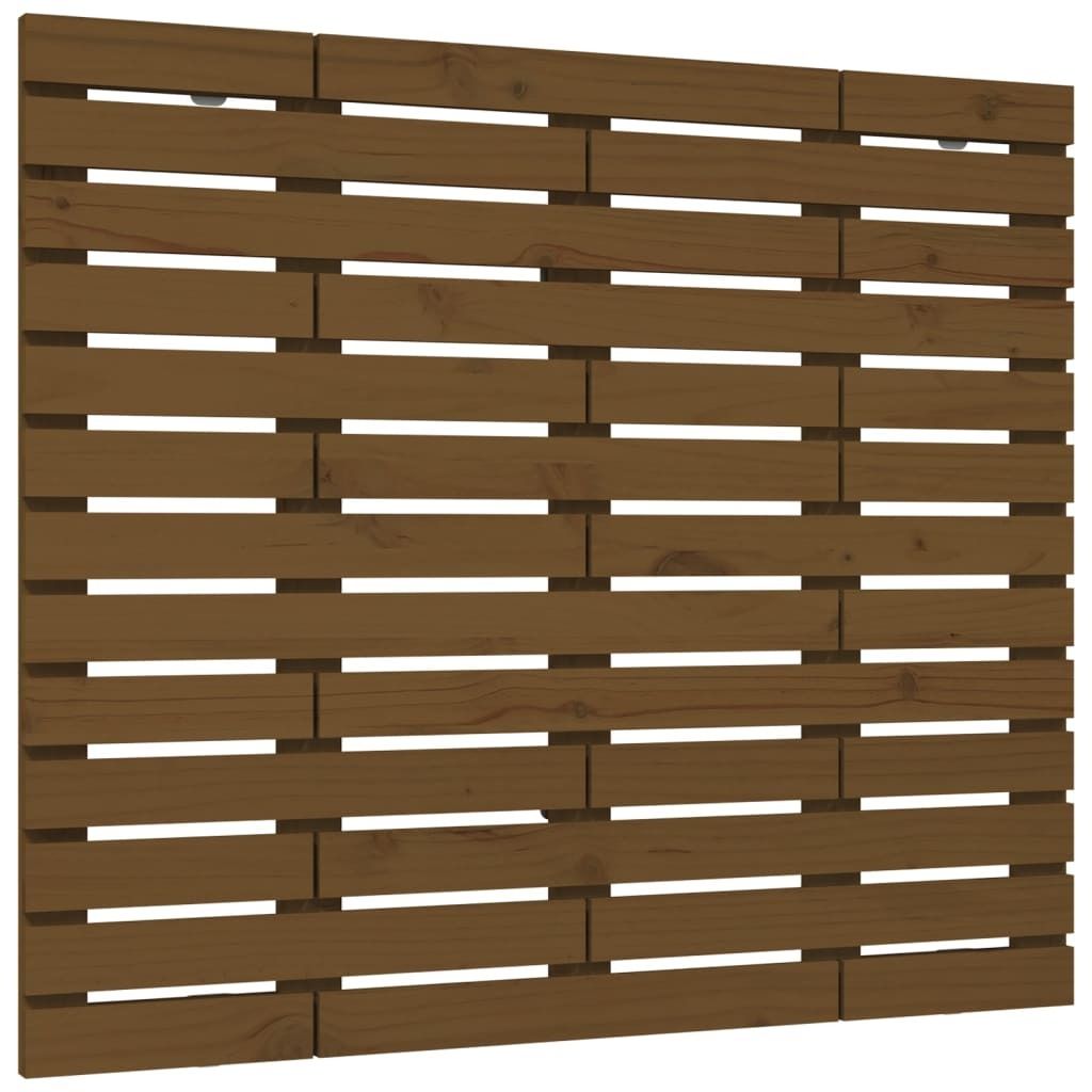 Wand-Kopfteil Honigbraun 106x3x91,5 cm Massivholz Kiefer